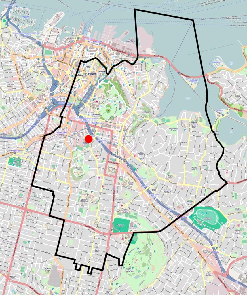 Auckland gimnazije kartici zone
