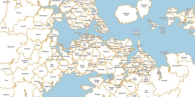 Karta predgrađu Aucklanda