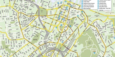 Turistička karta Auckland